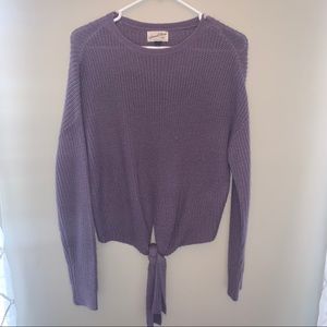 Knotted purple Sweater